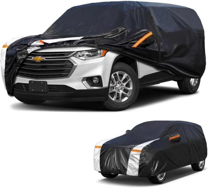 Cotryvox Large SUV Car Cover for Chevrolet Traverse 2009-2025 100% Waterproof All Weather, Heavy Duty Outdoor Full Exterior Covers Rain Sun Wind UV Protection. - Image 1